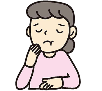 つばを繰り返し飲む