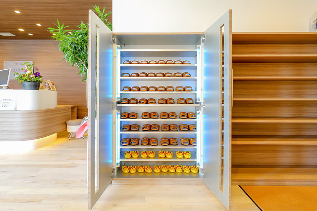 滅菌対応式下駄箱