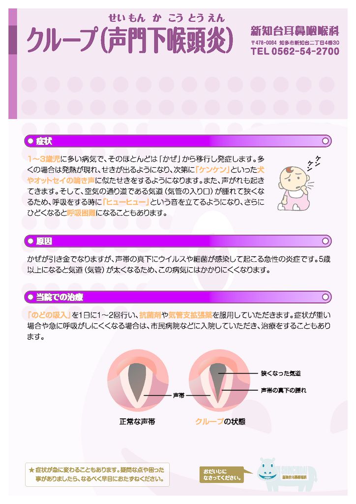 クループ（声門下喉頭炎）